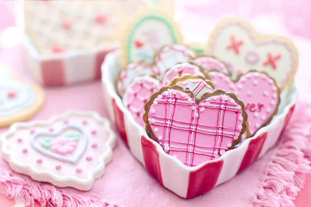 valentine's day, valentine, cookies